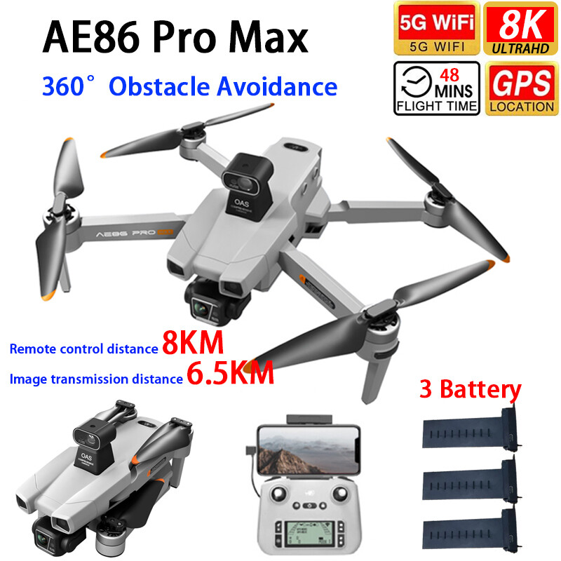 Drone Photogrammetry - AERC AE86ProMax Professionele Drone GPS 5G
