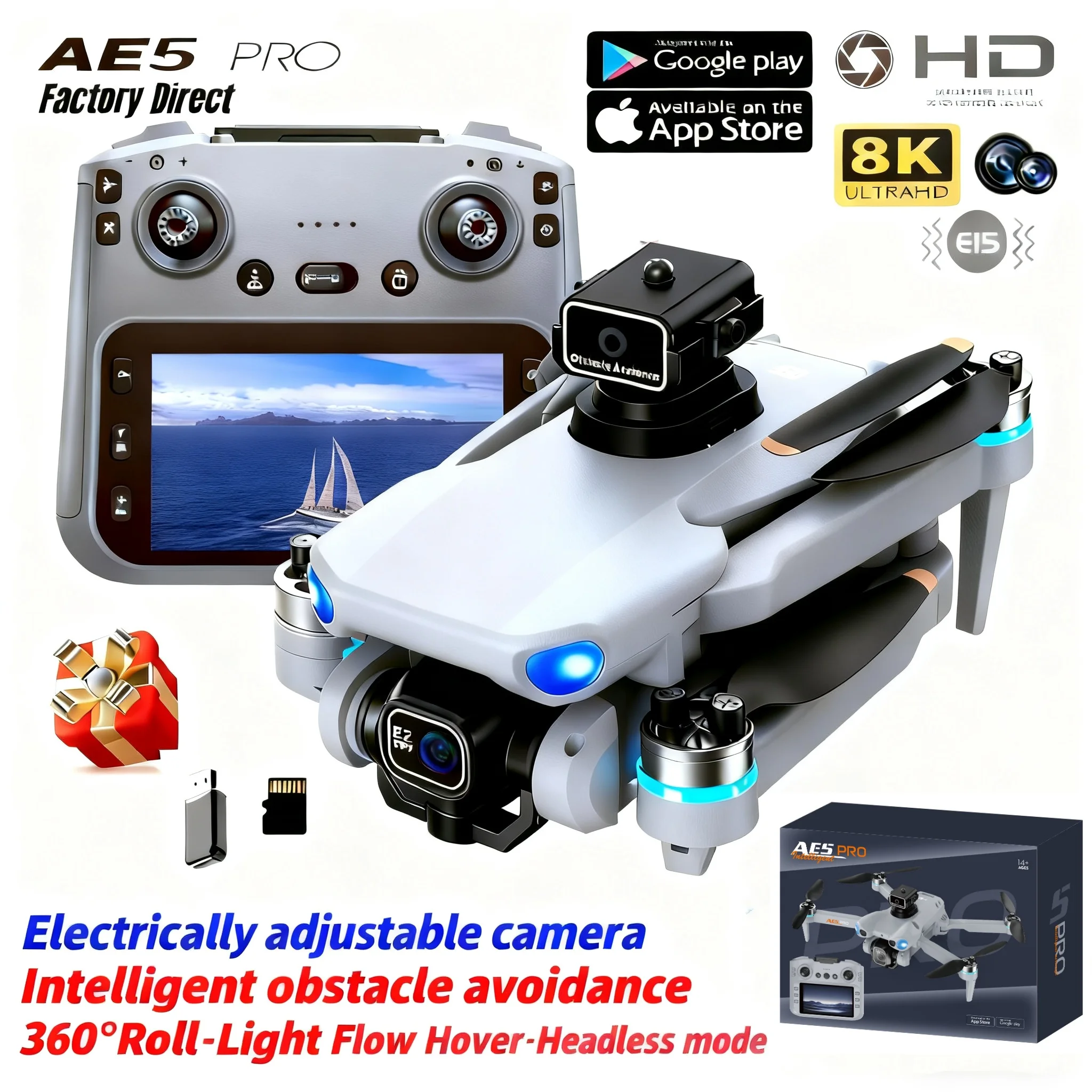 AE5 Pro Drone 8K HD 4,5 inch s - Drone Video Production recensie en prijs