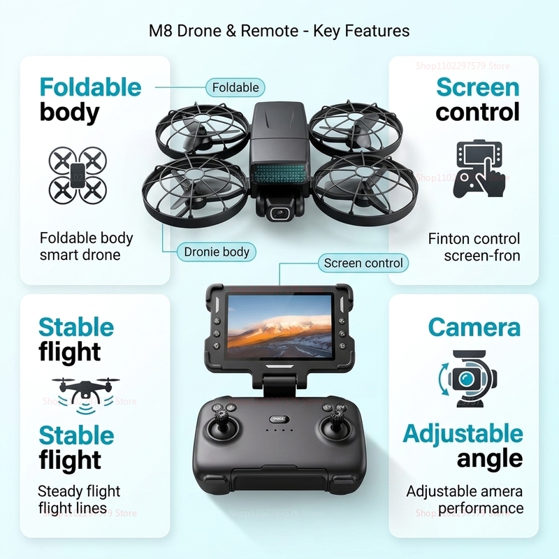 Nieuwe Drones M8 GPS 8K Profes - Drone Lidar recensie en prijs
